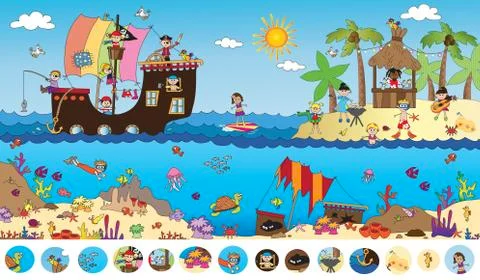 Game for children Stock Illustration