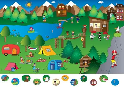 Game for children Stock Illustration