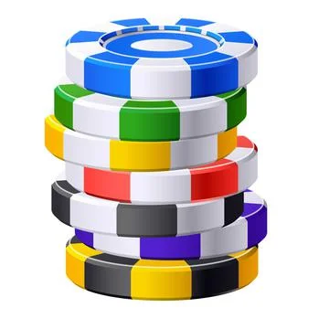 Game chips icon cartoon vector. Casino poker Illustrazione stock