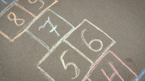 The game of classics on asphalt. Selective focus. Stock Footage 220866842