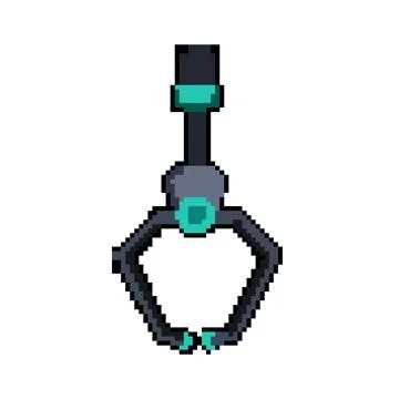 Game claw machine pixel art vector illustration Stock Illustration