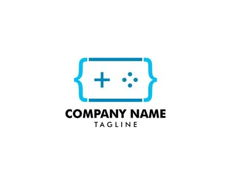 Game code logo template design Stock Illustration
