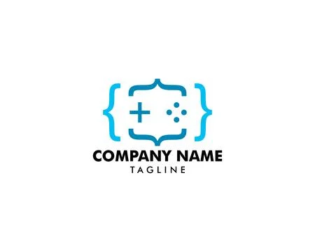 Game code logo template design Stock Illustration