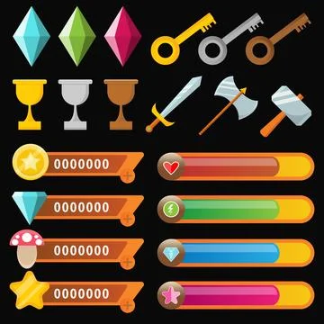 Game Collection Item Stock Illustration