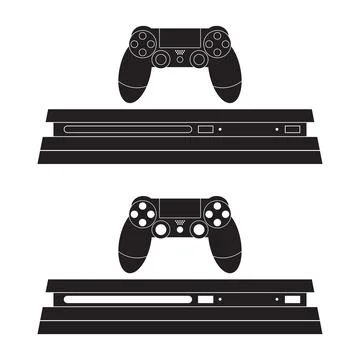 Game Console and Joystick icon Vector Illustration. Game Console Flat Sign. Stock Illustration
