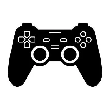 Game console black vector icon on white background Stock Illustration