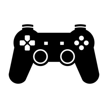 Game console black vector icon on white background Stock Illustration