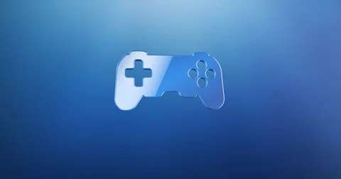 Game Console Blue 3d Icon Stock Footage 69981005