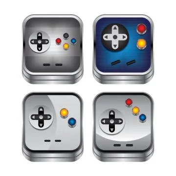 Game console button Stock Illustration