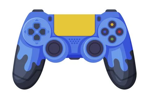 Game Console Controller, Joystick Video Game Players Accessory Device Vector Illustrazione stock