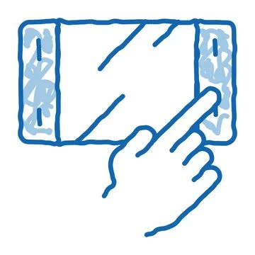 Game Console doodle icon hand drawn illustration Stock Illustration