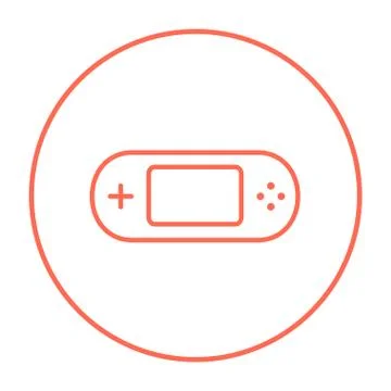 Game console gadget line icon Illustrazione stock