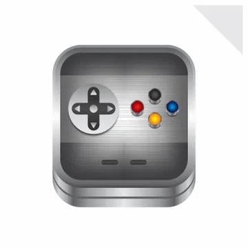 Game console icon button theme Ilustração Stock