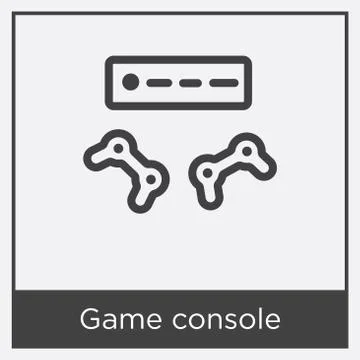 Game console icon isolated on white background Free Stock Illustration