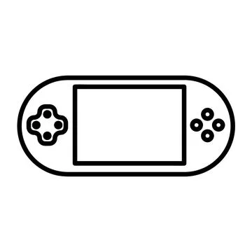 Game console icon. Isolated on white background. Simple flat vector. Eps10 sy Stock Illustration