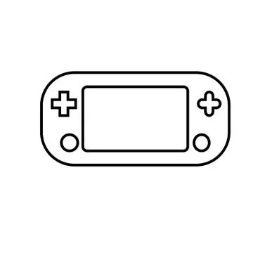 Game Console icon with Joystick vector illustration icon. Home console. Video Stock Illustration