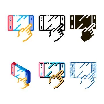 Game console icon modern vector outline Stock Illustration