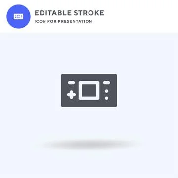 Game Console icon vector, filled flat sign, solid pictogram isolated on white Illustrazione stock