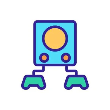 Game console icon vector. Isolated contour symbol illustration 스톡 일러스트