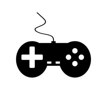 Game console icon on white. Illustrazione stock