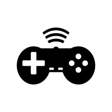 Game console icon on white. Illustrazione stock