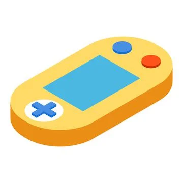 Game console isometric 3d icon Stock Illustration