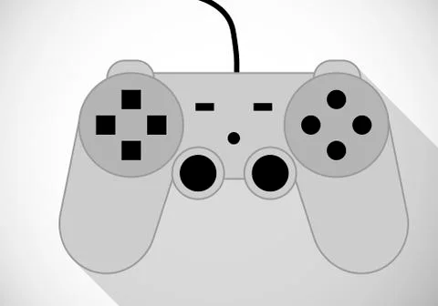 Game console joystick in a flat design Stock Illustration