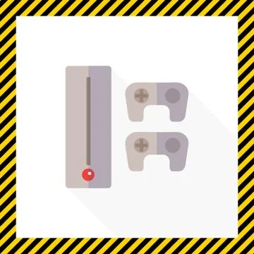 Game console with joysticks Stock Illustration