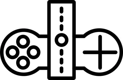 Game Console Line Icon Design Stock Illustration
