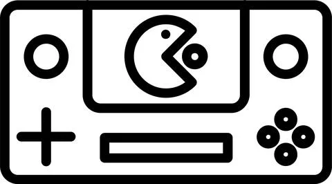 Game Console Line Icon Design Stock-Illustration