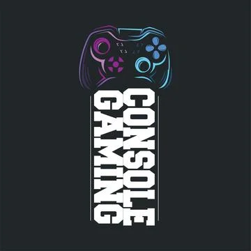 Game console logo concept design game tool pro player silhouette symbol mod.. Stock Illustration