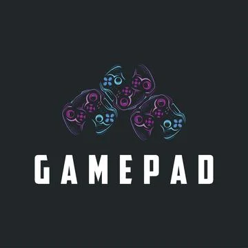 Game console logo concept design game tool pro player silhouette symbol mod.. Stock Illustration