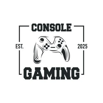 Game console logo concept design game tool pro player silhouette symbol mod.. 스톡 일러스트