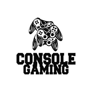 Game console logo concept design game tool pro player silhouette symbol mod.. Stock Illustration
