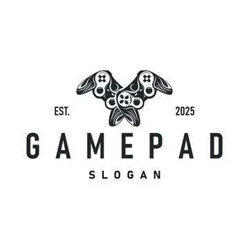 Game console logo concept design game tool pro player silhouette symbol mod.. 스톡 일러스트
