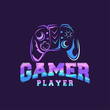 Game Console Logo, Gamer Design Gamepad Illustration Symbol Template Stock Illustration