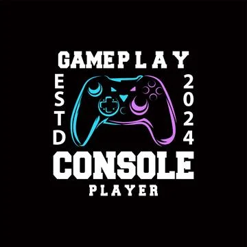 Game Console Logo, Gamer Design Gamepad Illustration Symbol Template Stock Illustration