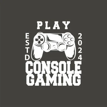 Game Console Logo, Gamer Design Gamepad Illustration Symbol Template Stock Illustration
