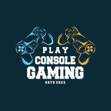 Game Console Logo, Gamer Design Gamepad Illustration Symbol Template Stock Illustration