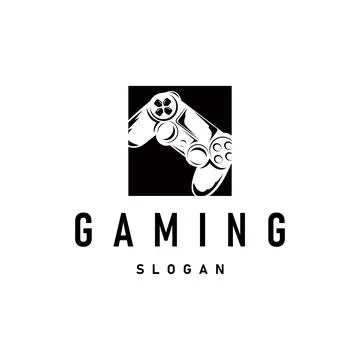 Game Console Logo, Gamer Design Gamepad Illustration Symbol Template Stock Illustration