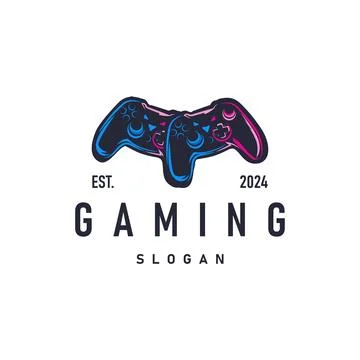 Game Console Logo, Gamer Design Gamepad Illustration Symbol Template Stock Illustration