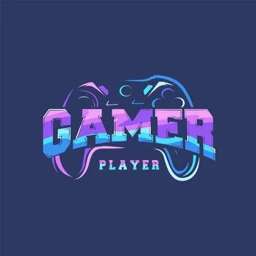 Game Console Logo, Gamer Design Gamepad Illustration Symbol Template Stock Illustration