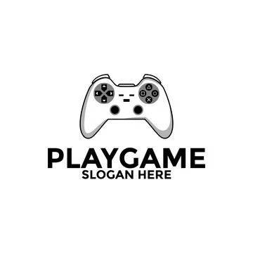 Game console logo vector, Gaming logo with game pad logo design template, g.. Illustrazione stock