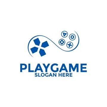 Game console logo vector, Gaming logo with game pad logo design template Stock Illustration