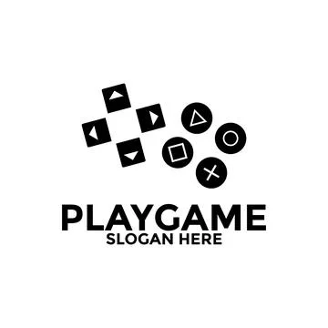 Game console logo vector, Gaming logo with game pad logo design template, g.. Illustrazione stock