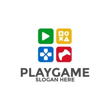 Game console logo vector, Gaming logo with game pad logo design template, g.. Stock Illustration