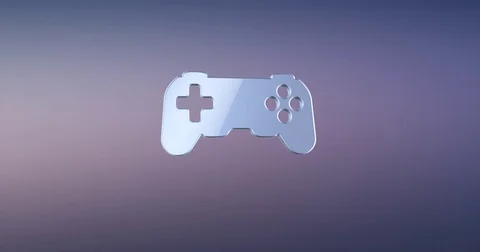 Game Console Silver 3d Icon Stock Footage 69981742