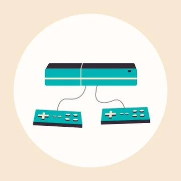 Game console. Vector flat illustration. Material design 스톡 일러스트