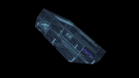 Game console wireframe - vintage 80s Stock Footage