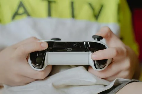 Game control with joystick Stock Photos